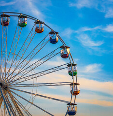 The Big Wheel in bournemouth England during sunset