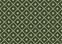 Monotone Green Diamond Squares Seamless Repeat Pattern Illustration