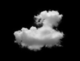 Fototapeta Niebo - White clouds on black background.
