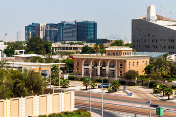 Wall Mural - Abu Dhabi, UAE - 05.06.2022 - Embassy of republic of Armenia. City