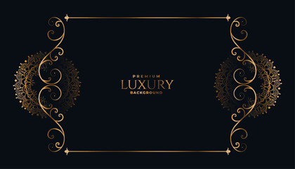 Wall Mural - luxury mandala decoration invitation banner design with text space