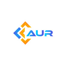 AUR Rectangle Technology Logo Design On White Background. AUR Creative Initials Letter Logo Concept.
