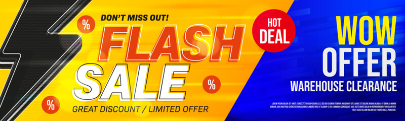 Sticker - Flash sale banner warehouse clearance flyer