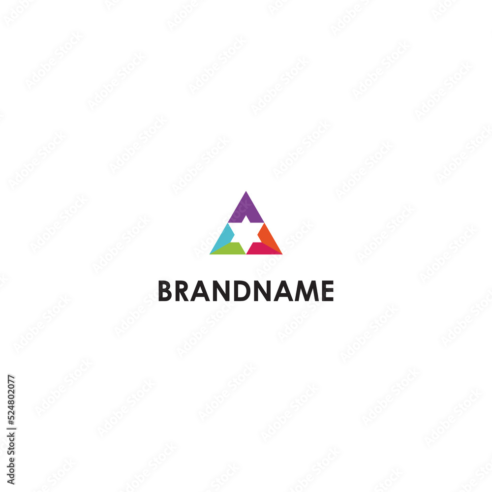 simple three triangles that form a triangle logo vector Stock Vector ...