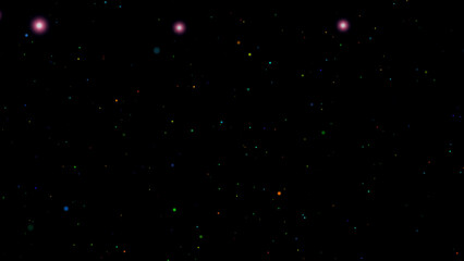 Wall Mural - abstract iridescent graphics of the movement of particles in space. 4k flying digital technology bac