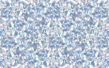 Wall Mural - Blue nacre mother of pearl in abstract faceted mosaic pattern