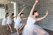 © ADDICTIVE STOCK - Two synchronized ballerinas dancing