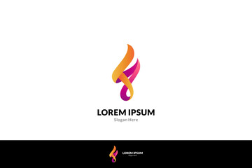 abstract letter F for business logo