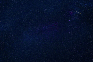 Wall Mural - Stars on night blue starry sky. Milky Way, galaxies and universes on a dark deep background
