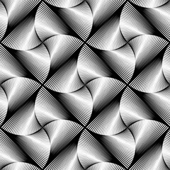 Wall Mural - abstract seamless checked op art pattern. lines texture.