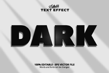 Wall Mural - Dark text effect, edtable text effect, minimal text effect