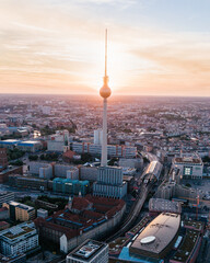 Wall Mural - Cityscape of Berlin Mitte in Germany during sunset