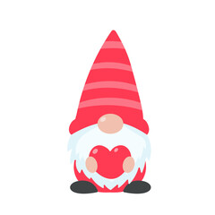 Wall Mural - Christmas gnome. A little gnome wearing a red woolen hat. celebrate on christmas