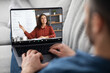© Prostock-studio - Online Tutoring Concept. Man Having Virtual Lesson With Female English Tutor