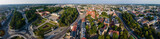 Fototapeta Miasto - View from the drone on the Branicki Palace and the Parish Church in Bialysok.Panorama of the city of Bialystok.
