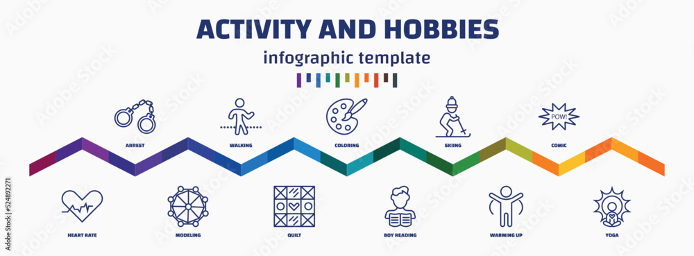 Vector de Stock infographic template with icons and 11 options or steps ...