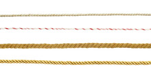 Set Of Different Tioes Of Rope Isolated