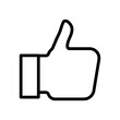 © KR Studio - hand with thumb up, O.K. , like - vector icon