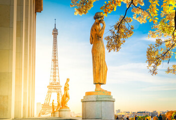 Canvas Print - eiffel tour and from Trocadero, Paris