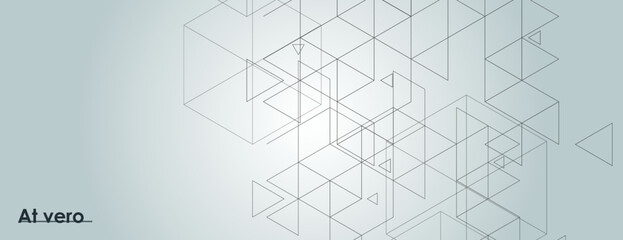 Leinwandbilder - Futuristic tile network and mosaic geometric construction. Honeycomb pattern on white background. Vector connet polygonal shapes