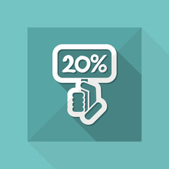 Canvas Print - Discount label icon