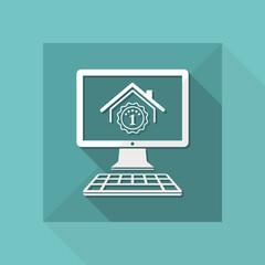 Sticker - Best house rating winner - Vector icon for computer website or application