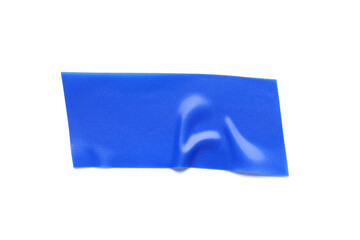 Sticker - Piece of blue insulating tape isolated on white, top view