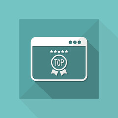 Wall Mural - Top rating pc - Vector icon for best computer website or application