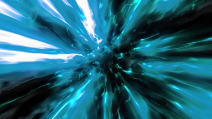 Wall Mural - turquoise background. motion.a deep dark tunnel with smoke in abstraction shimmering and moving insi