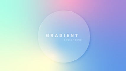 Abstract blur gradient background with transparent glass frame.