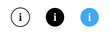 © kolonko - Info vector symbol pictogram information help sign icon. Info flat line button icon helpdesk.