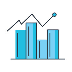 Wall Mural - statistics bars infographic