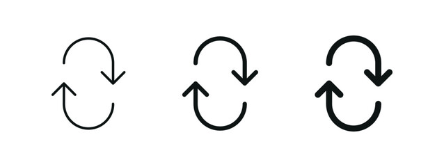 Leinwandbilder - Refresh icon, sync repeat and reload arrow icon symbol convert button sign