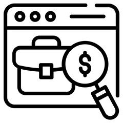 Wall Mural - A bitcoin website line icon design 