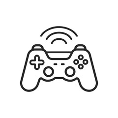 Wall Mural - Wireless game controller icon. Simple gamepad, joystick for gaming symbol.