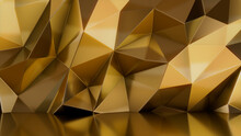 Gold Abstract 3D Background.