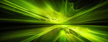 Bright Green Fractal Horizon Background