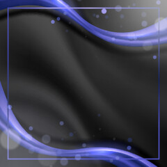 Wall Mural - dark black background with glowing lines design