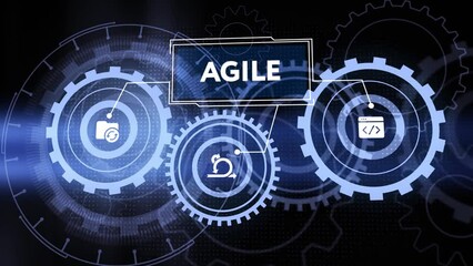 Business, Technology, Internet and network concept. Agile Software Development.