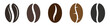 © vectorsanta - Coffee bean set. Coffee. Icon set. Brown coffee bean isolated set on white background. Isolated coffe beans. Vector illustration