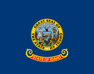 Idaho state flag. Vector illustration.