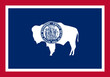 Wyoming state flag. Vector illustration.