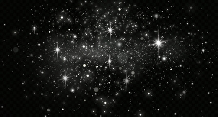 Wall Mural - vector glowing stars, lights and sparkles.glow light effect. vector illustration. christmas flash. d