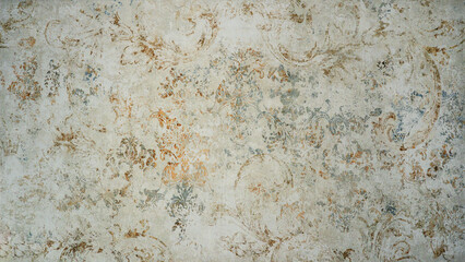 old beige gray vintage shabby damask patchwork tiles stone concrete cement wall texture background b