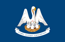 Louisiana State Flag. Vector Illustration.