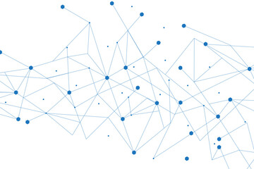 Wall Mural - network abstract connection isolated on white background. network technology background with dots an