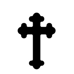 Christian Cross. Halloween spooky vampire defense cross design vector