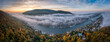 Aerial panorama of Heidelberg in autumn season
