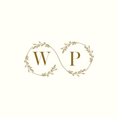 Wall Mural - WP infinity wedding logo initial logo design which is good for branding