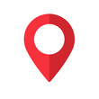 © anuwat - Location pin collection Red pointer icon for pin on the map to show the location.